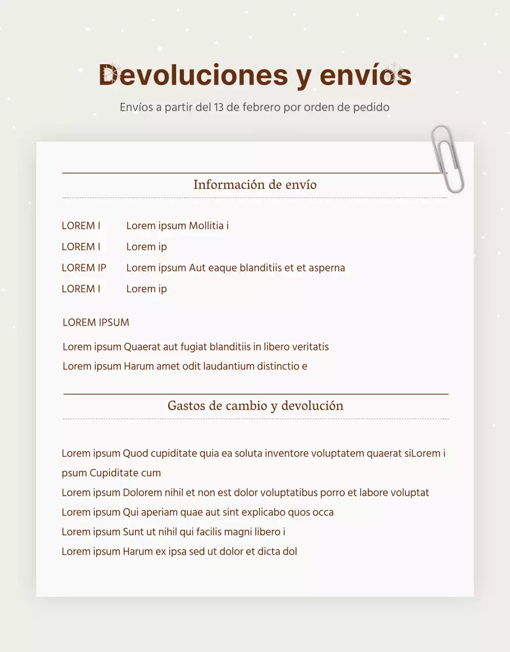 Anuncio de un sencillo set de regalo navideño hanwa en beige y marrón