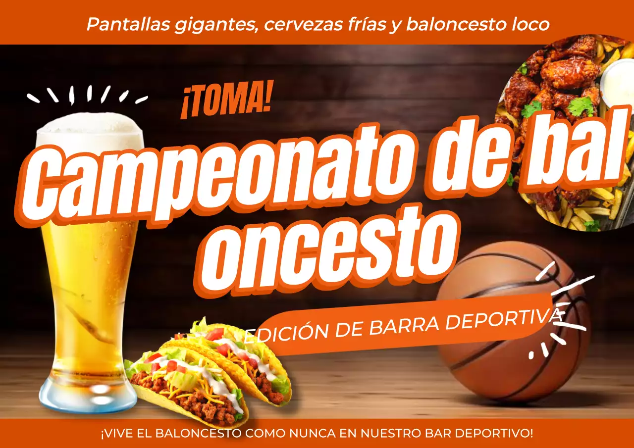 Anuncios de restaurantes en blanco y naranja que desatan la locura