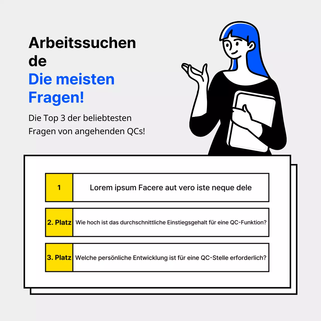 Blue's einfache Tipps für Vorstellungsgespräche für etablierte Mitarbeiter