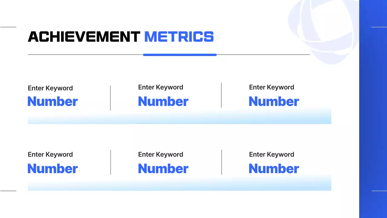 A simple year-end performance report in blue