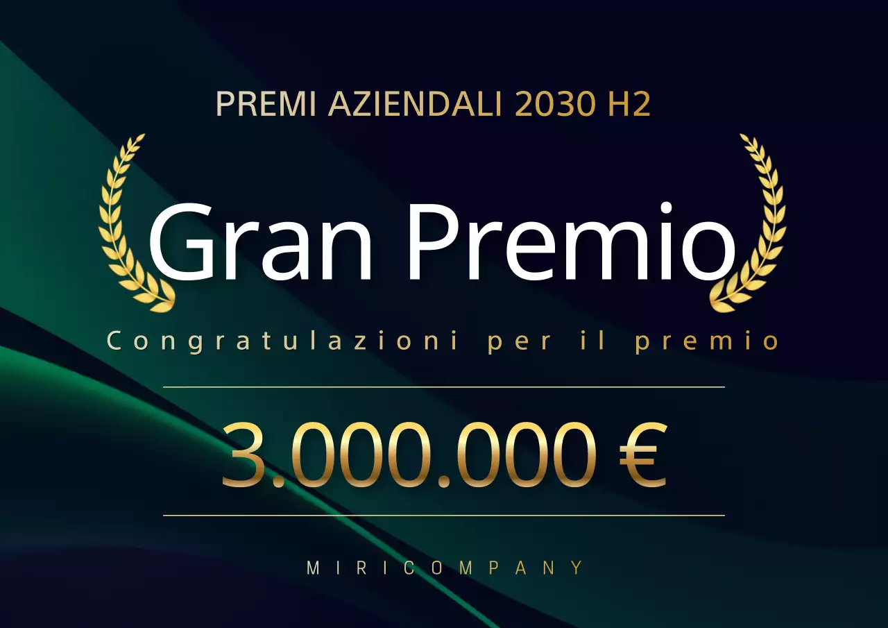 Lussuosa copertina del premio di fine anno in verde e oro