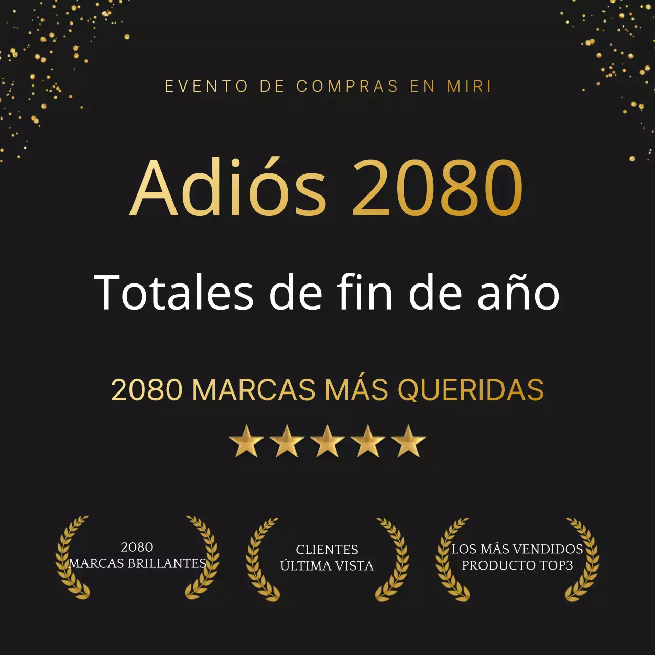 Anuncie una lujosa venta de premios de fin de año en oro y negro