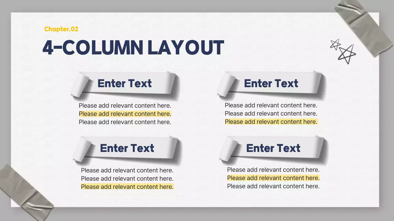 A gray and navy blue business organizer presentation