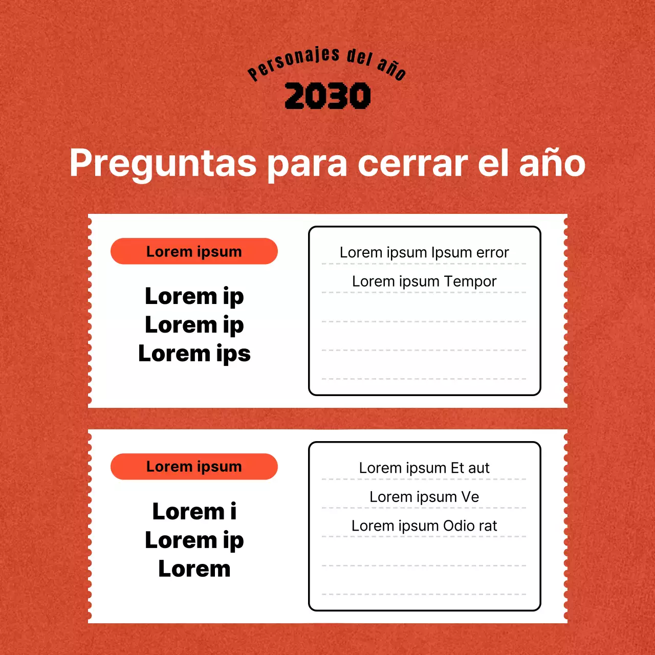 Un sencillo post de fin de año en naranja y negro