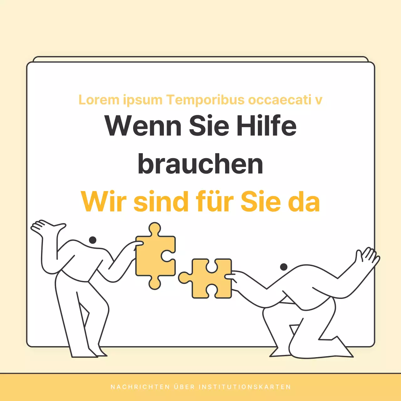 Ein einfacher gelb-weißer Rundbrief des Sozialamtes