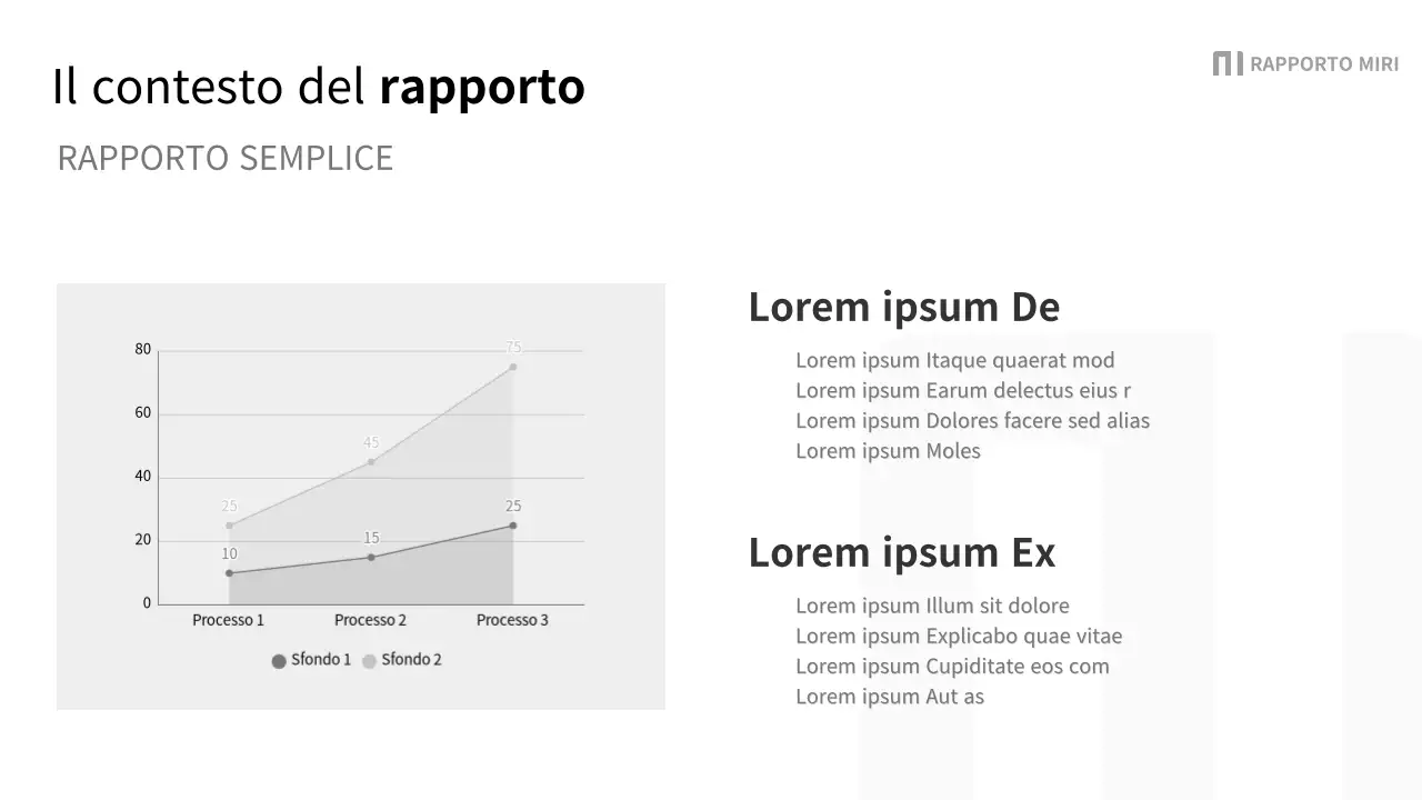 Un semplice rapporto aziendale in nero e grigio
