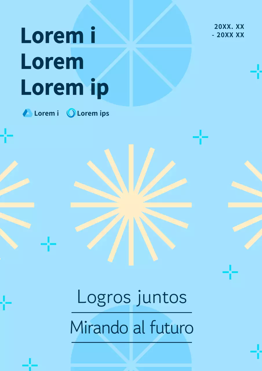 Informe sobre el rendimiento del sector público moderno en amarillo y azul claro