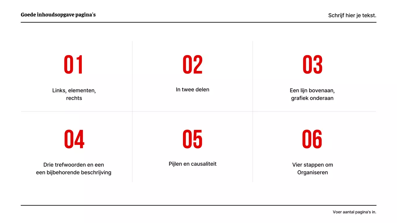 Een basisopmaak in rood en grijs