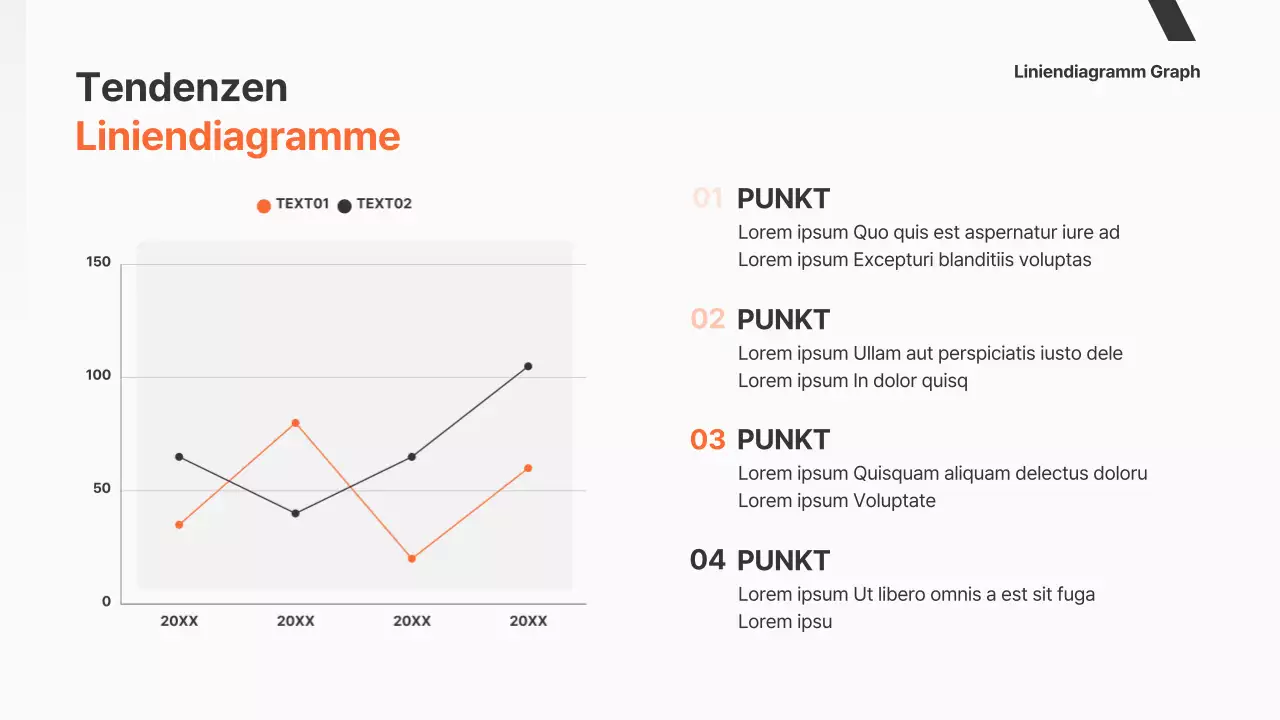 Ein einfacher Geschäftsvorschlag in Orange und Schwarz-Weiß