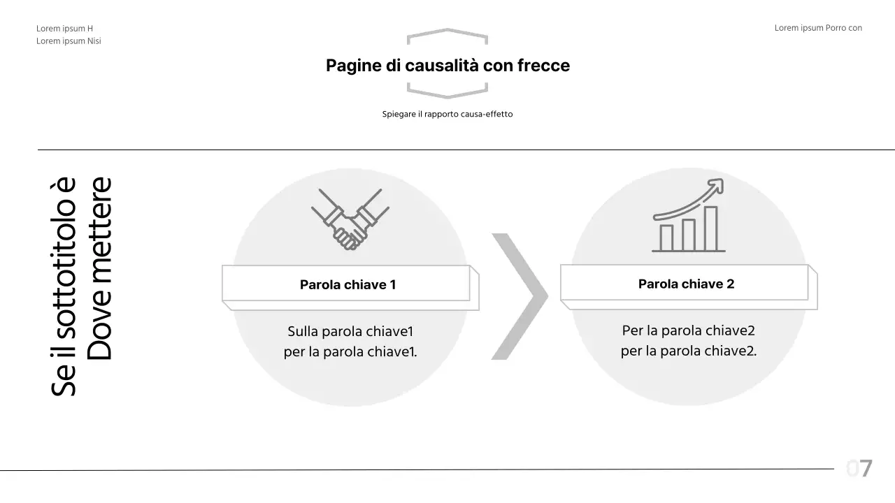 Rapporto in bianco e nero, layout moderno