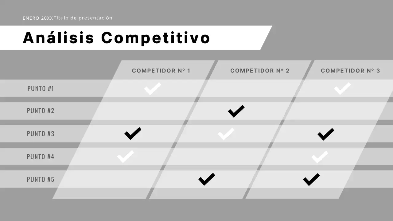 Propuesta de negocio moderna en blanco y negro