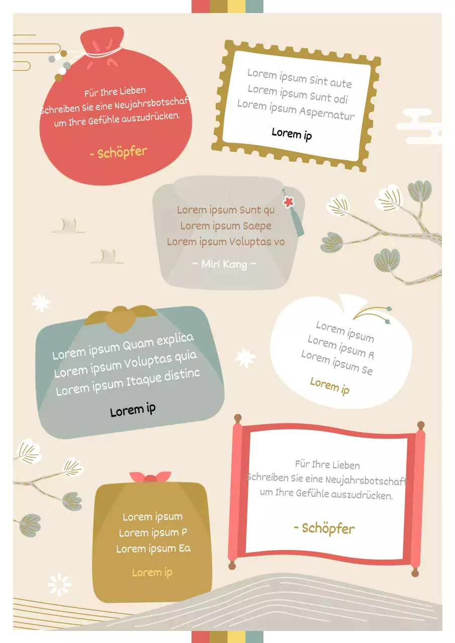 Traditionelles Briefpapier aus gerolltem Papier in Rot und Elfenbein