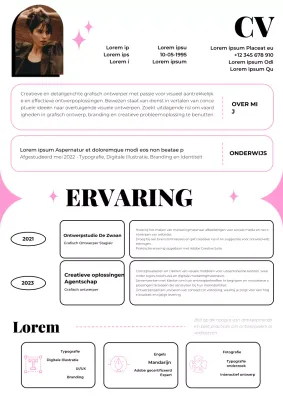 Zwart en Roze Geometrisch Grafisch Ontwerper C.V.