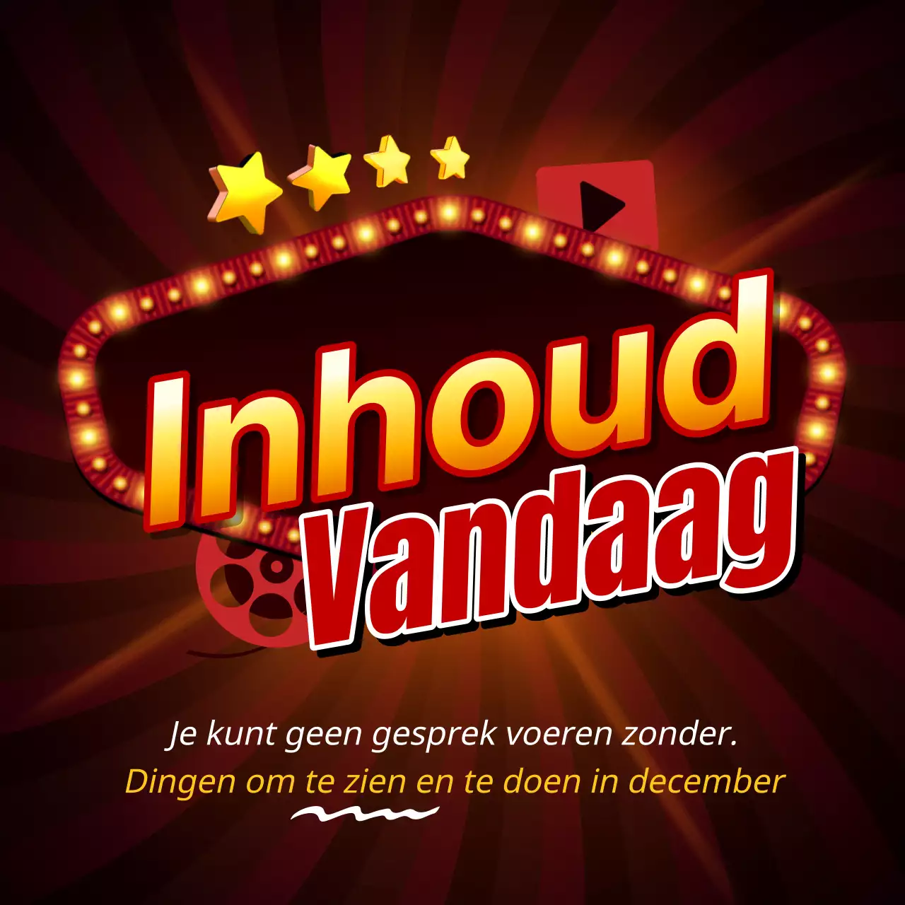 Een retro rood met gele inhoud introductiepost