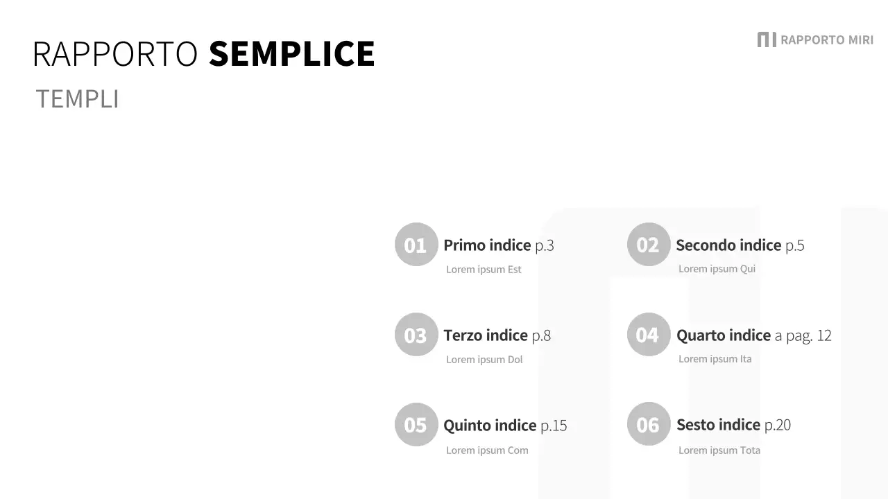Un semplice rapporto aziendale in nero e grigio