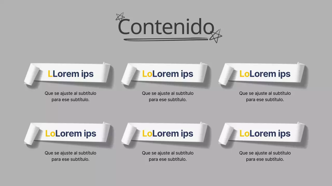 Presentación de una organización empresarial en gris y azul marino