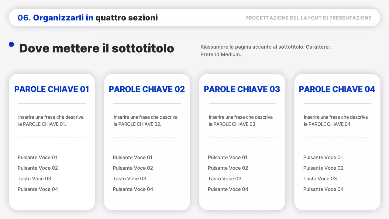 Una semplice relazione dal layout blu e nero