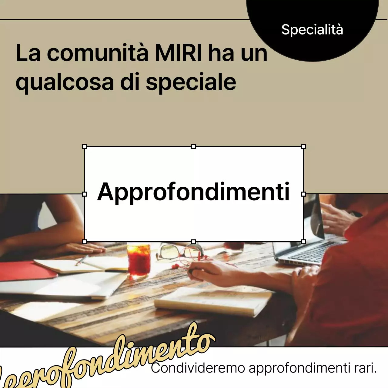 Promuovere un moderno reclutamento comunitario in beige e nero