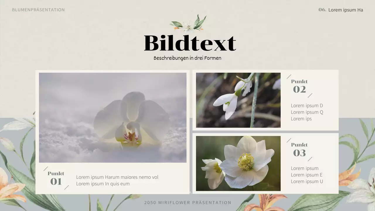 Vintage Winterblume Vorschlag in hellblau