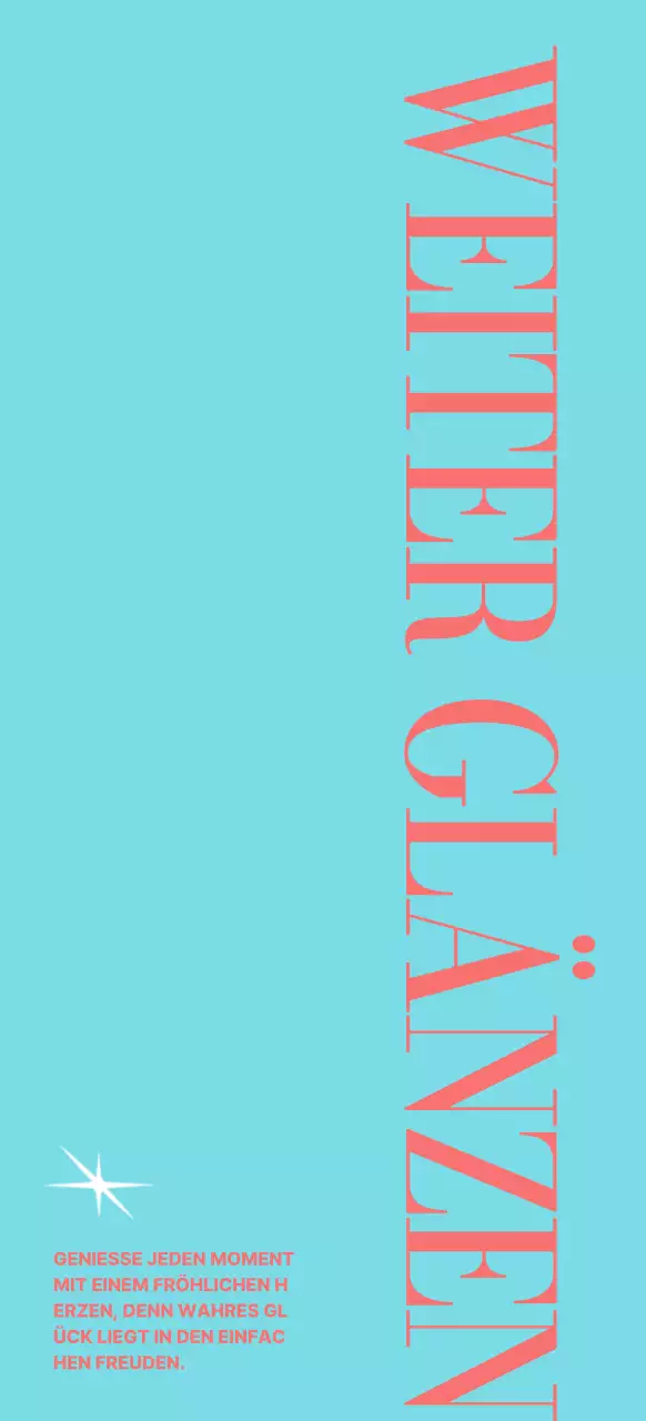 Typografie in Blau und Koralle