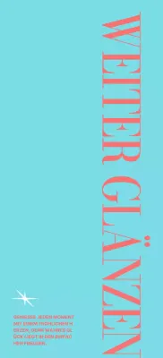 Typografie in Blau und Koralle