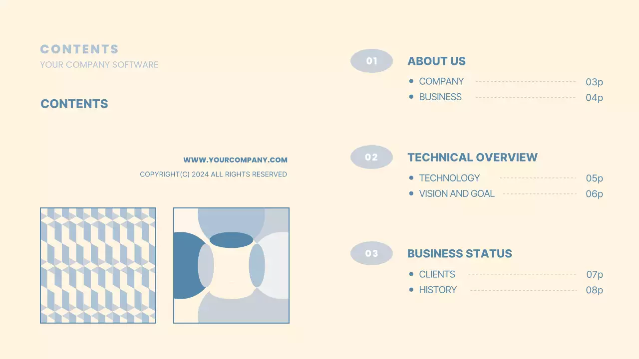 베이지 미니멀 회사 프로필 문서 프레젠테이션