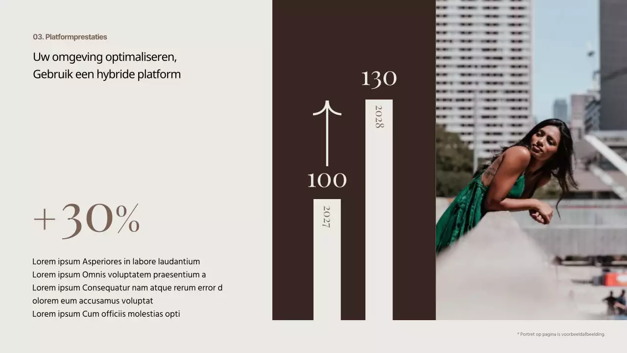 Moderne prospectus voor zakelijke diensten in beige en bruin