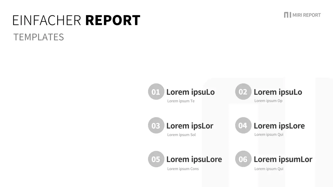 Ein einfacher Unternehmensbericht in Schwarz und Grau