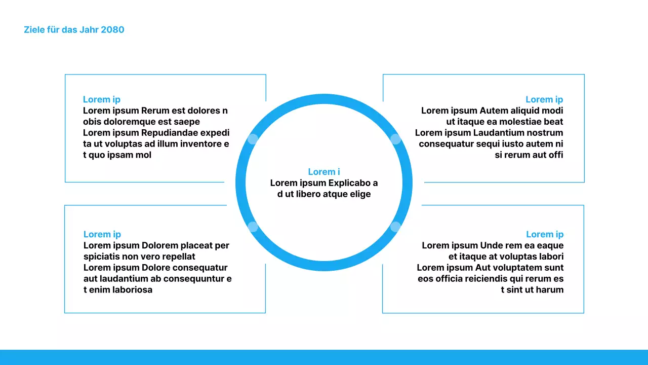 Eine einfache hellblau-weiße Einführung in den Ergebnisbericht