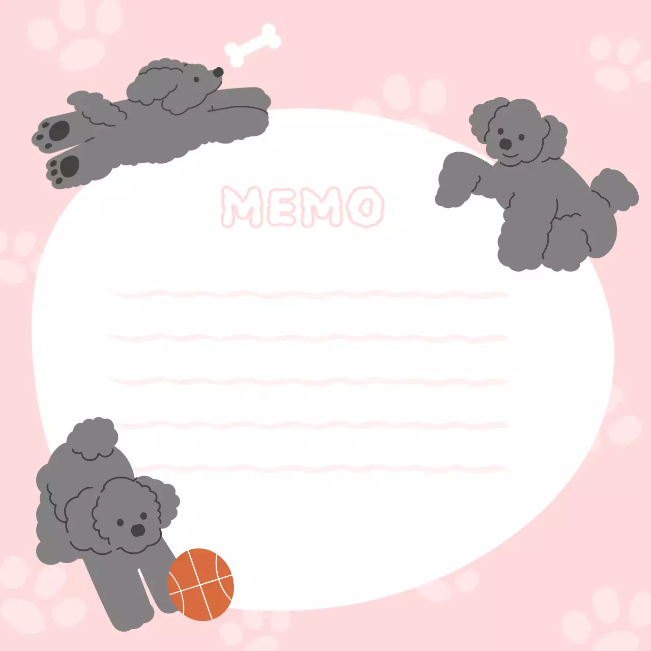 Bonitas notas con mensaje en rosa y gris