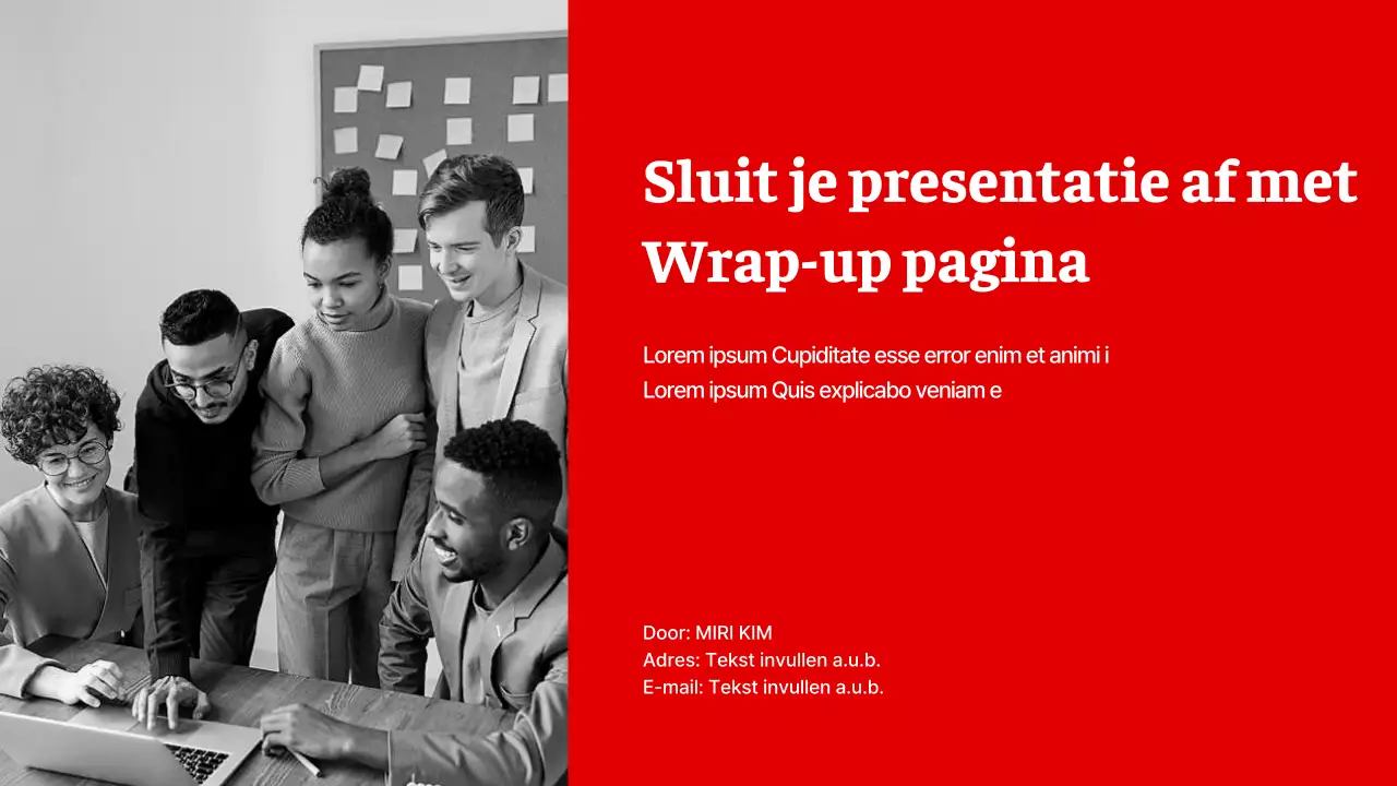 Een basisopmaak in rood en grijs