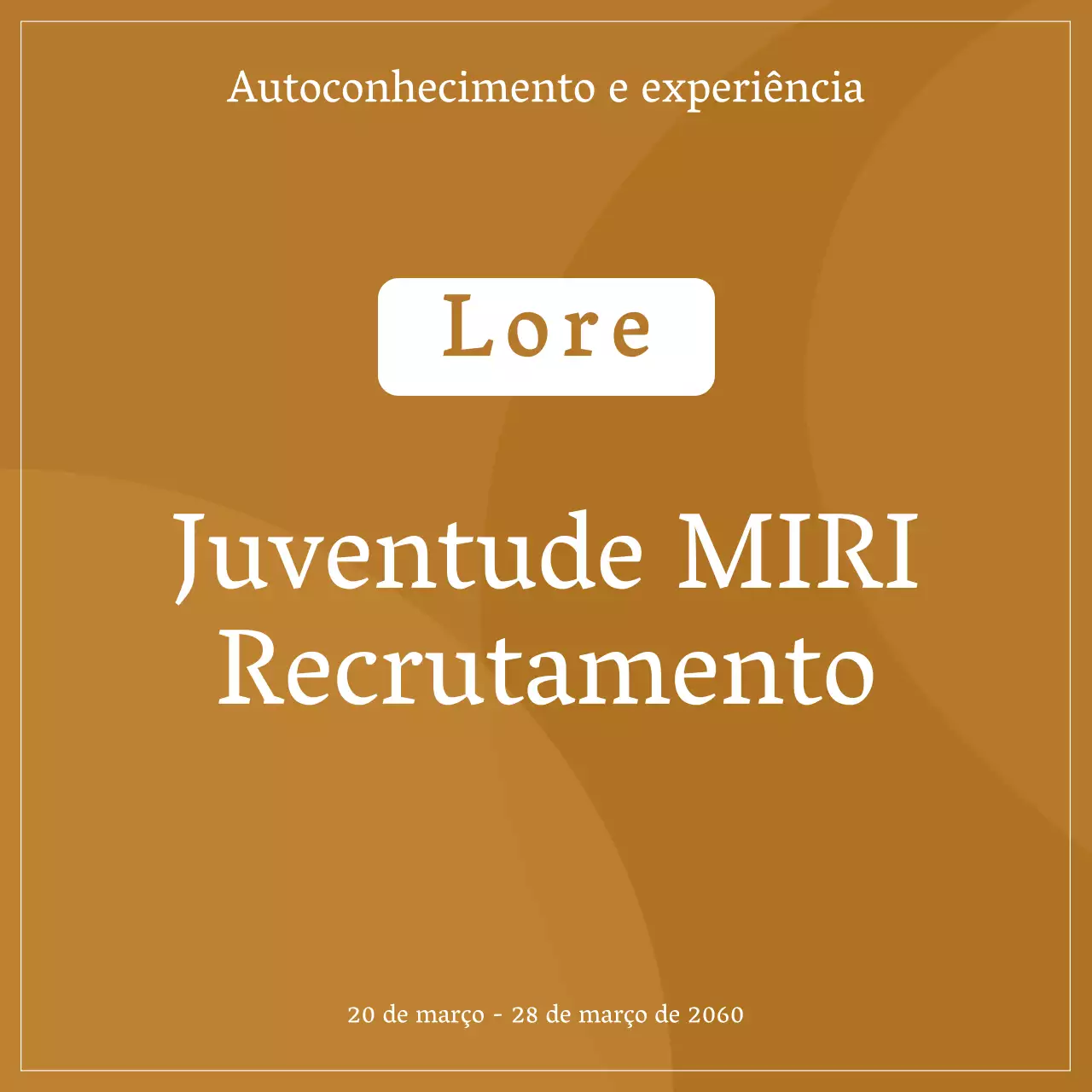 Um simples discurso de recrutamento comunitário em castanho e marfim