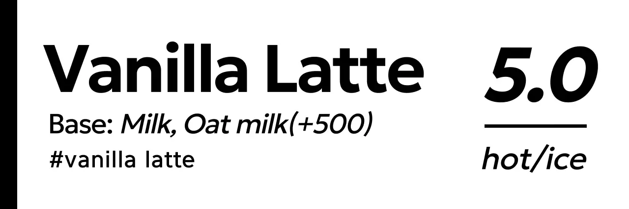 Modern black-and-white drinks and coffee