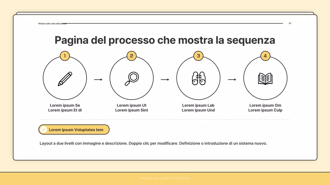 Un bollettino di base giallo e bianco dell'ufficio di assistenza sociale