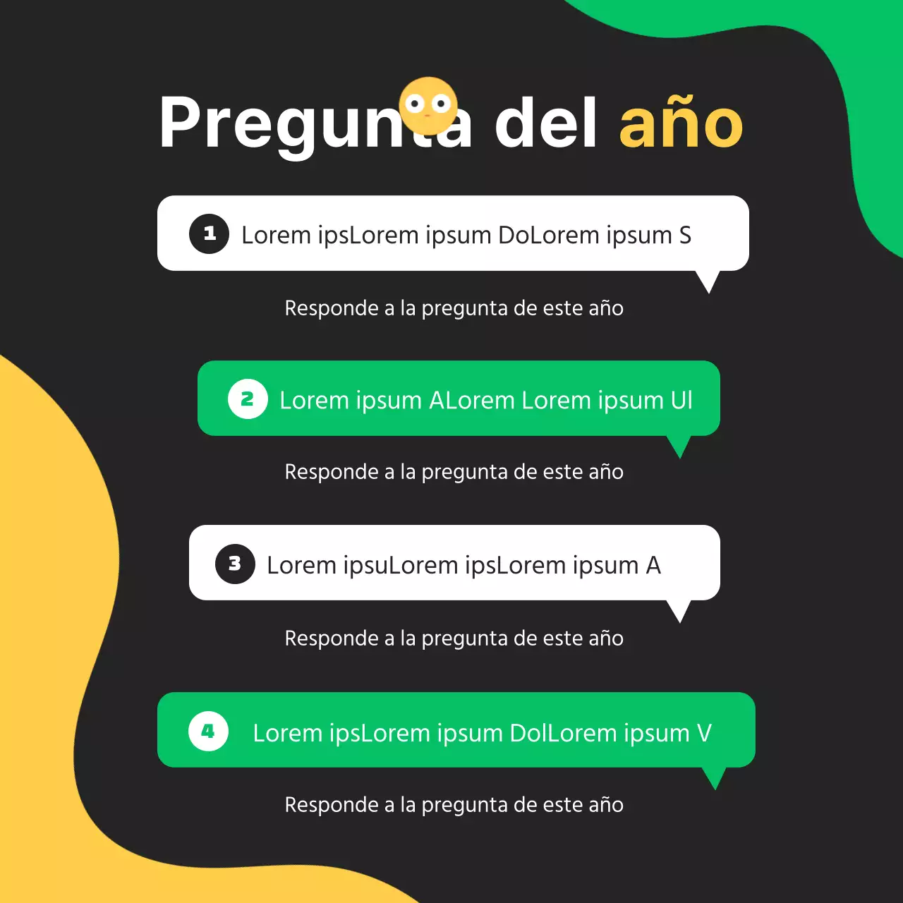 Consejos de fin de año para el arte pop en negro y naranja