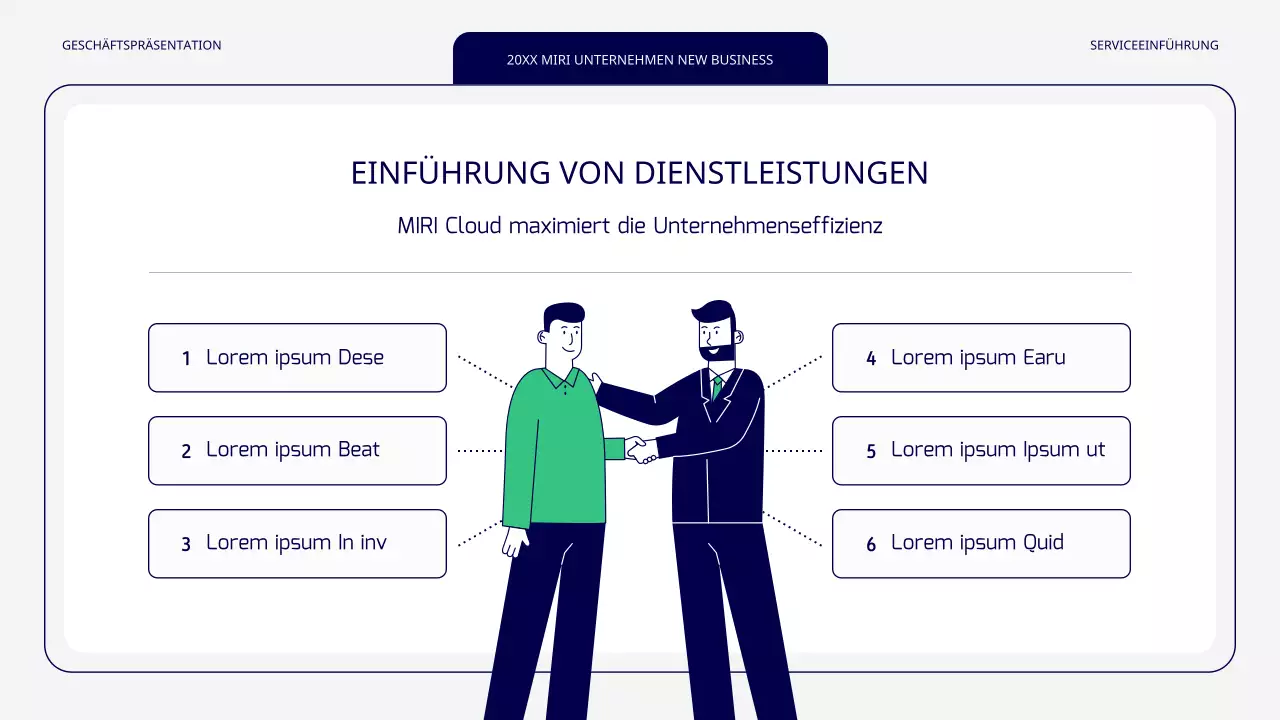 Ein einfaches grünes und graues neues Dienstleistungsangebot
