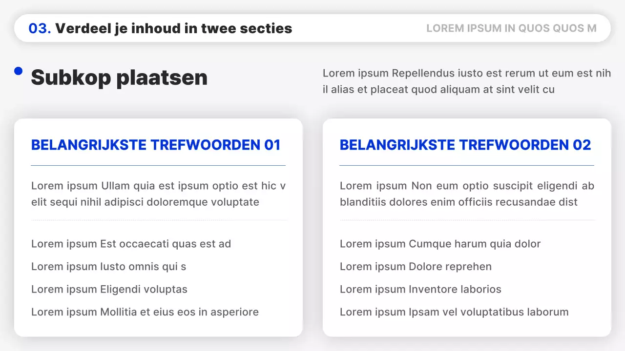 Een eenvoudig blauw en zwart lay-outrapport