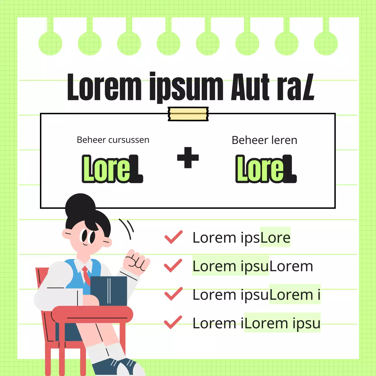 Promoot back-to-school specials met limoengroene accenten