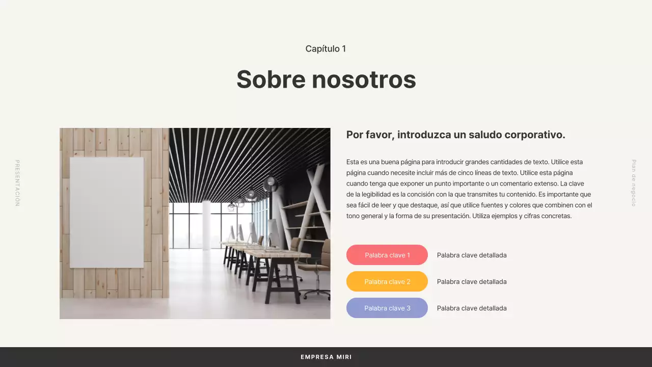 Plan de negocio con formas sencillas en beige