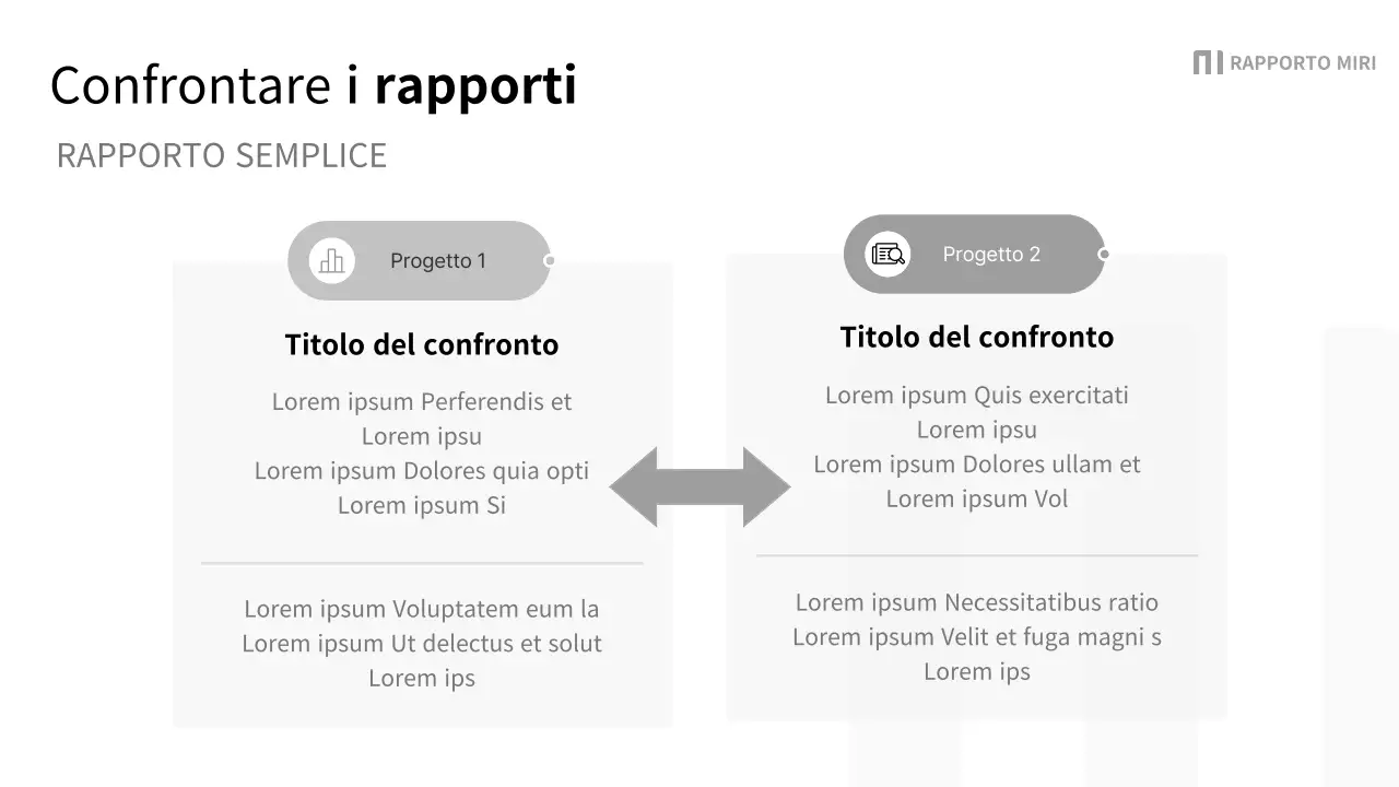 Un semplice rapporto aziendale in nero e grigio