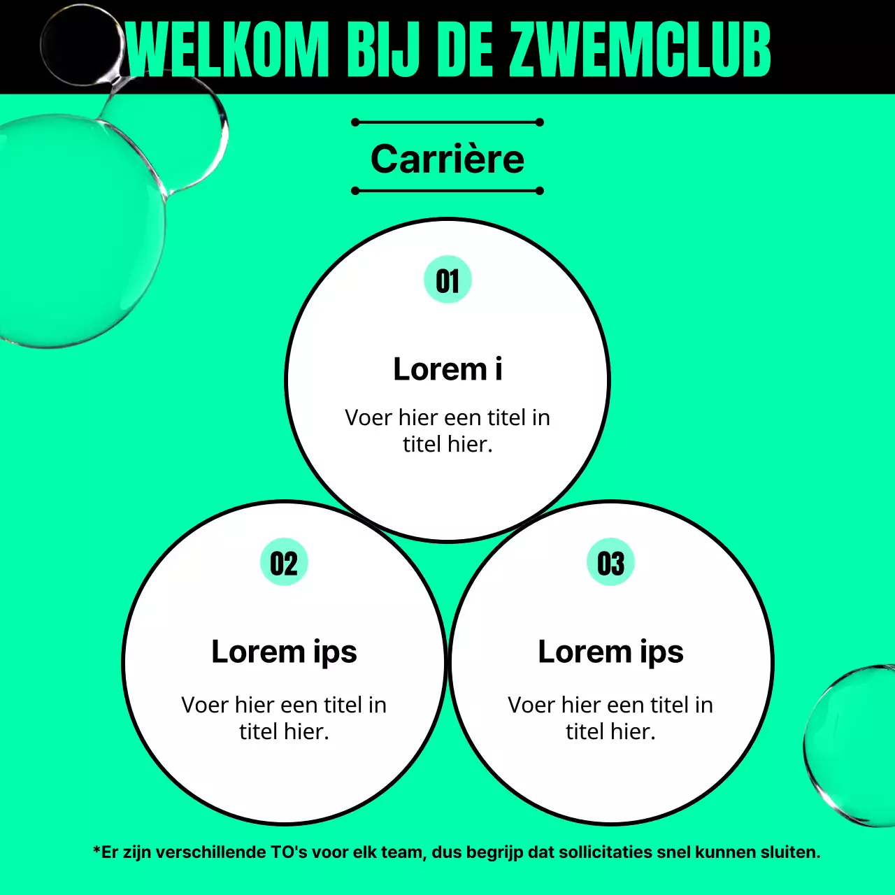 Promoot de werving van zwemclubs met de groen-zwarte trend