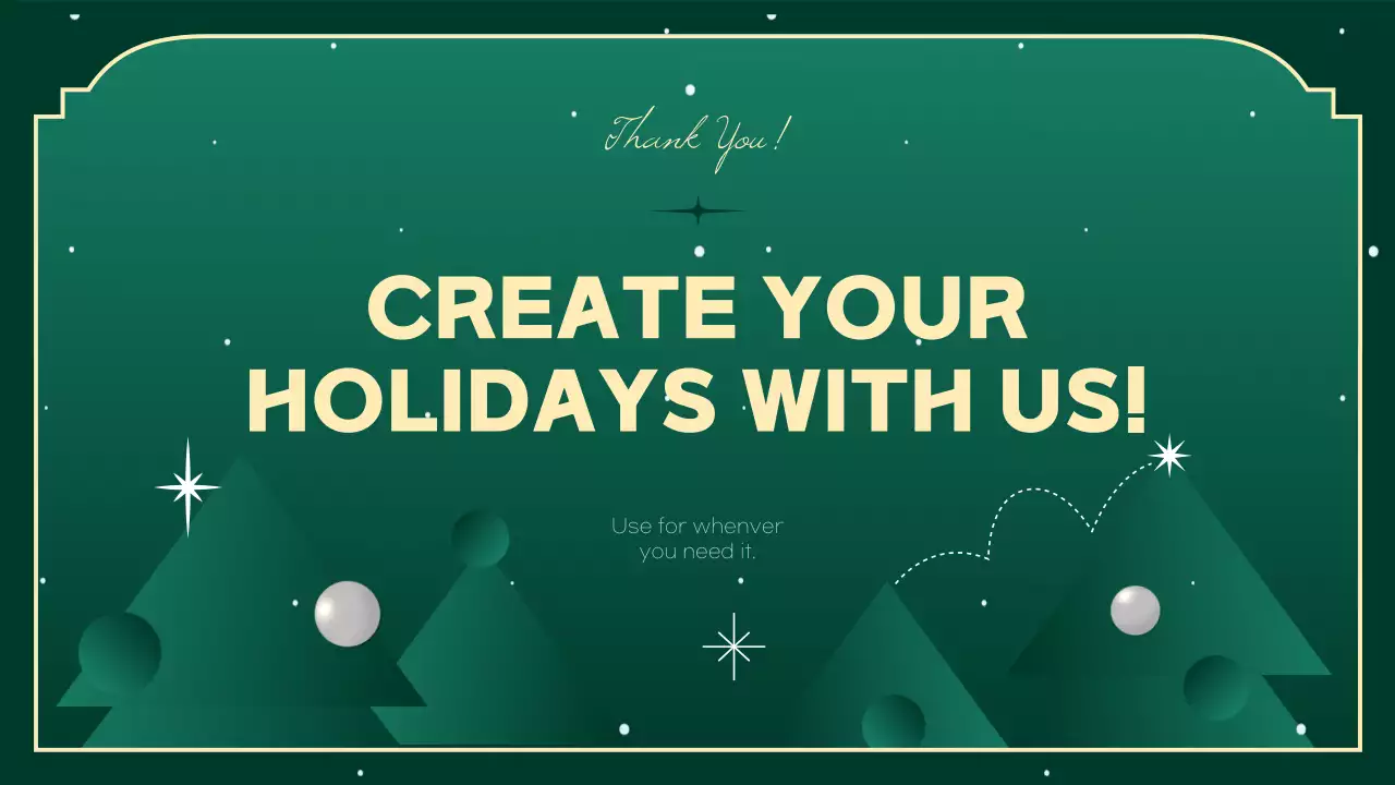 그린 미니멀 크리스마스 이벤트 프레젠테이션