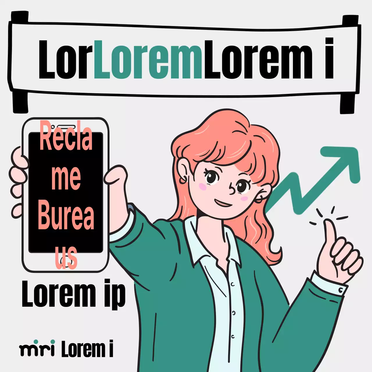 Kitscherig groen en oranje reclamebureau