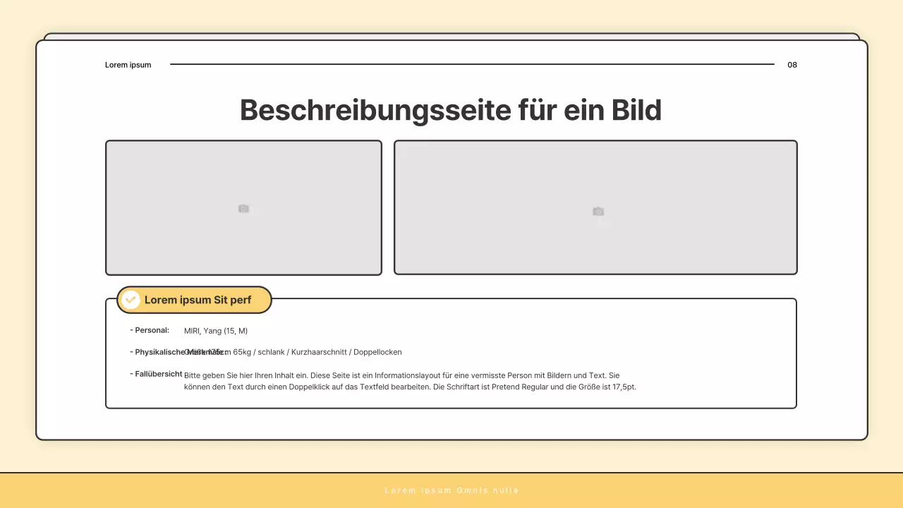 Ein einfacher gelb-weißer Rundbrief des Sozialamtes