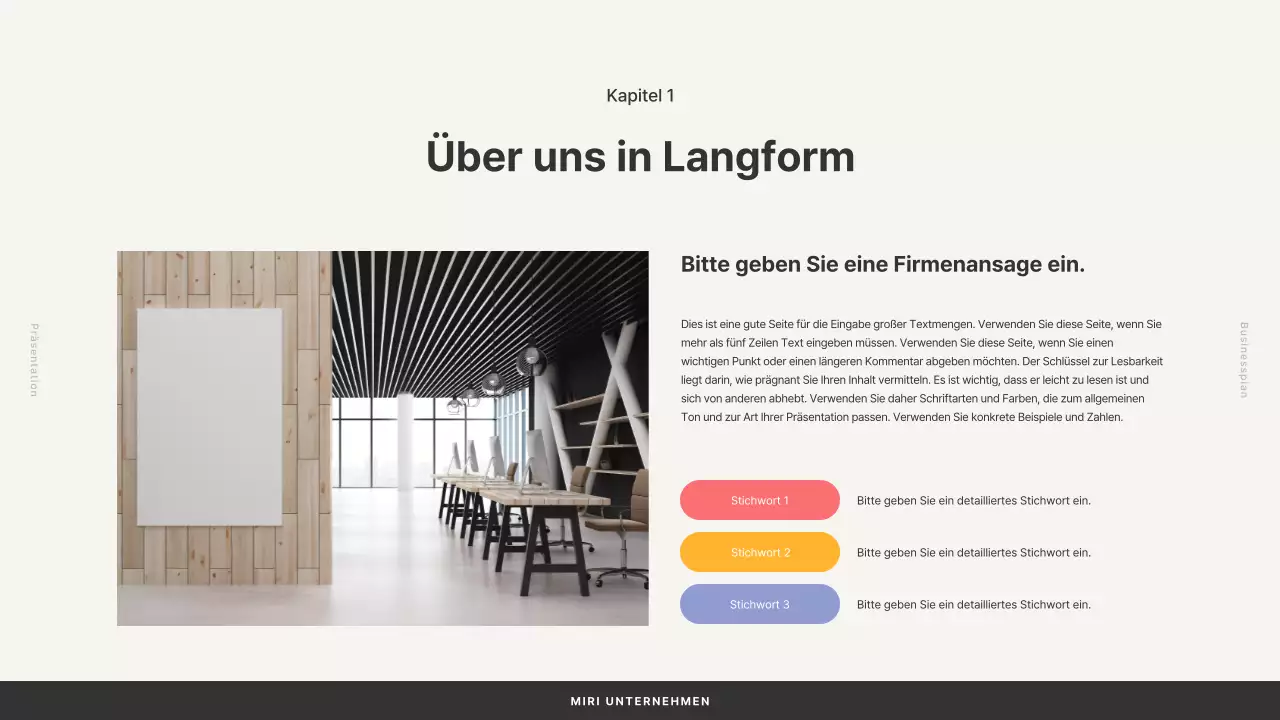 Geschäftsplan mit einfachen Formen in Beige