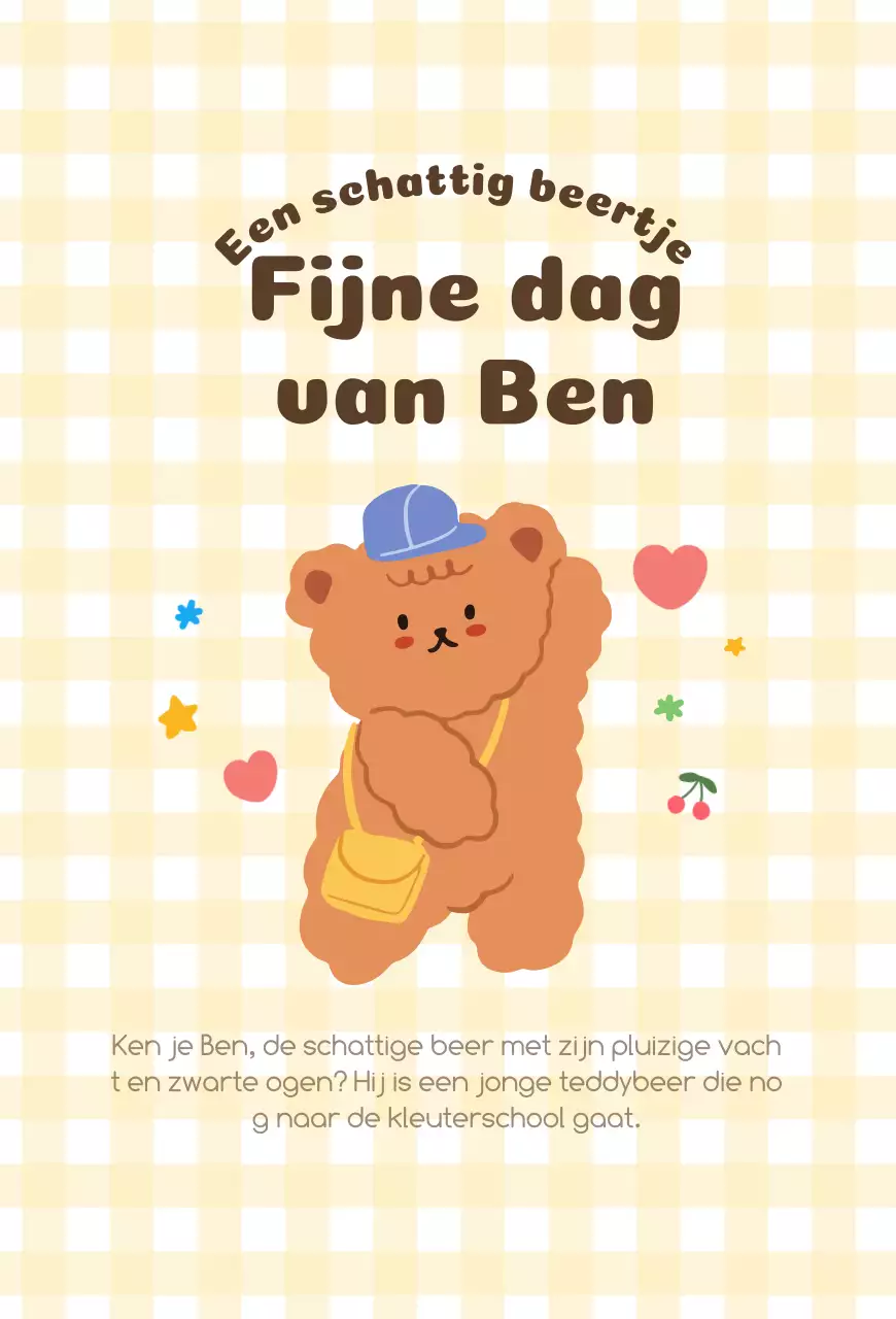 Koopwaar met schattige teddybeerillustraties