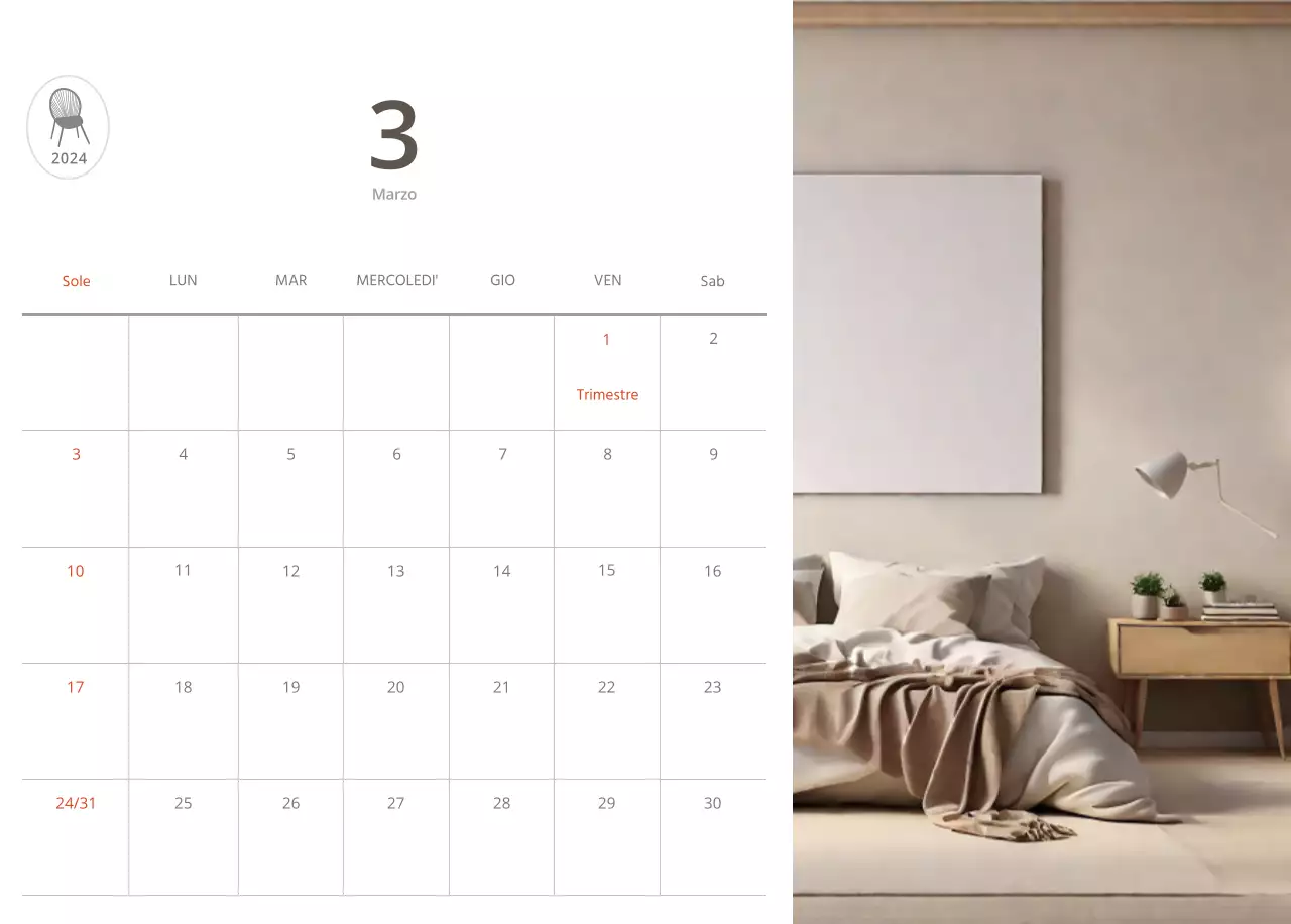 Mobili semplici e naturali in beige e colori neutri