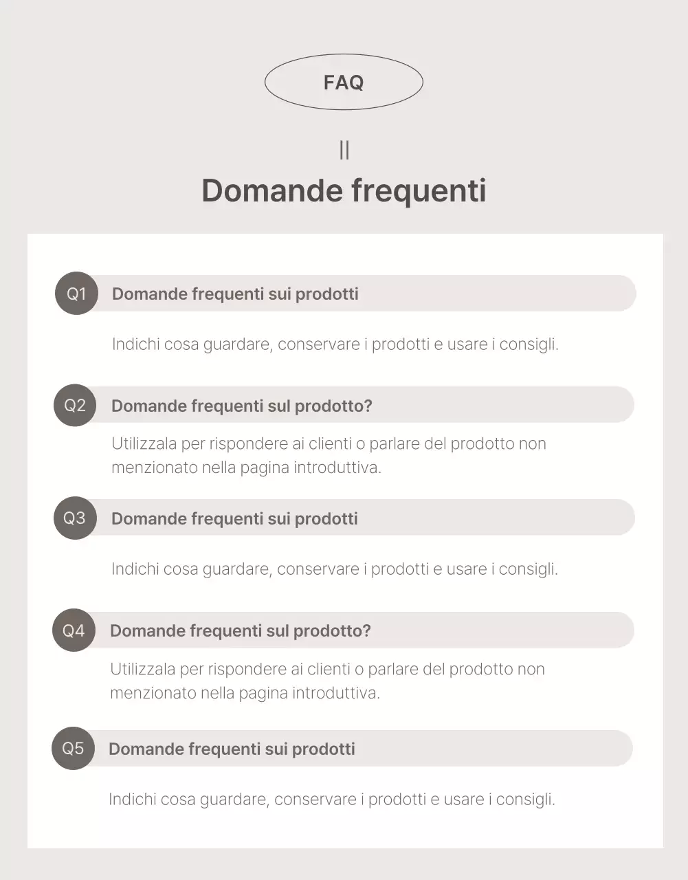 Promuovere un prodotto semplice in beige e marrone