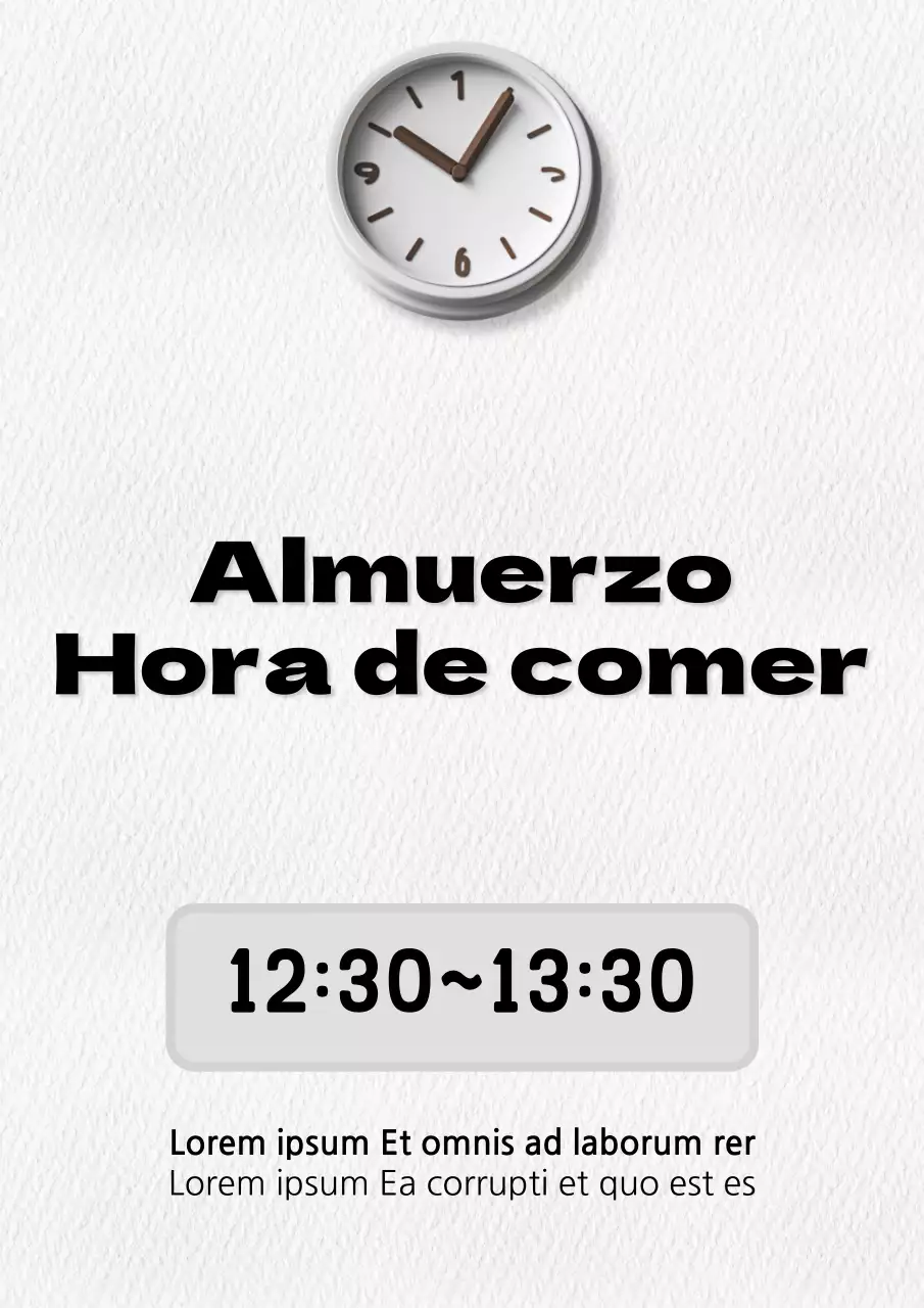 Una sencilla guía para el almuerzo en blanco y negro