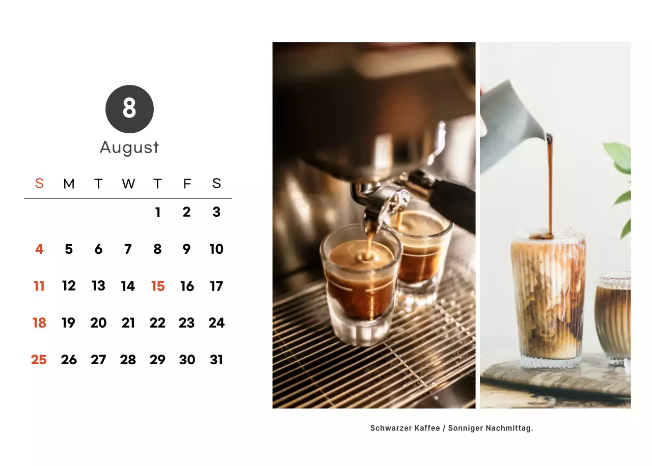 Ein sentimentales Café in Weiß und Braun